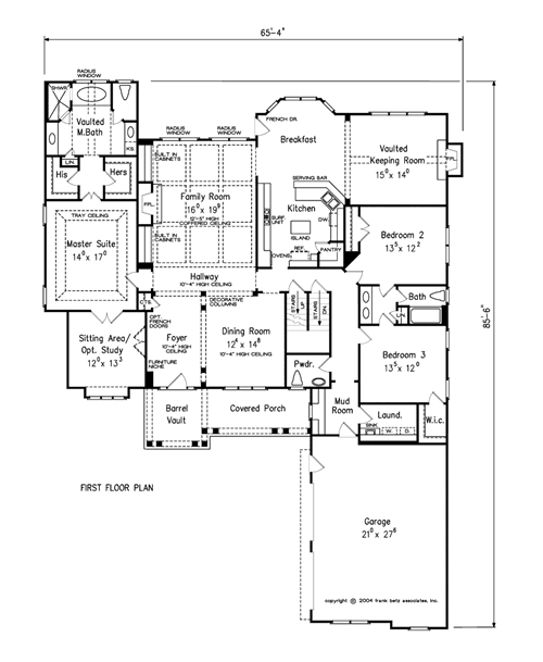Stoney River House Floor Plan Frank Betz Associates