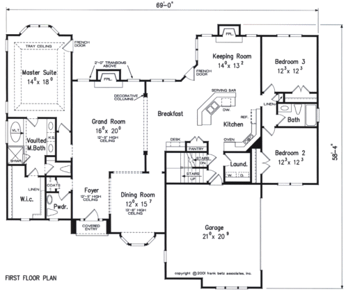 Northbrook House Floor Plan Frank Betz Ociates First Floor
