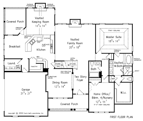 Candler Park House Floor Plan Frank Betz Ociates First Floor