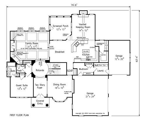 PACES FERRY House Floor Plan Frank Betz Associates