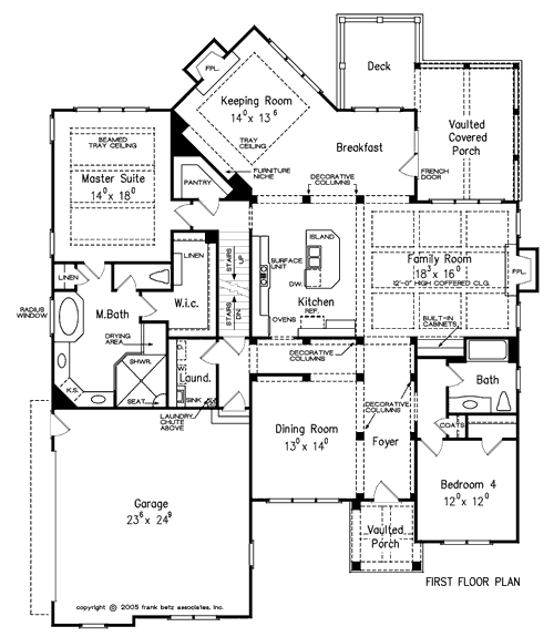 Tillman House Floor Plan Frank Betz Ociates First Floor