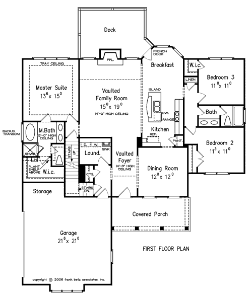 SUMMERGROVE House  Floor Plan  Frank  Betz  Associates