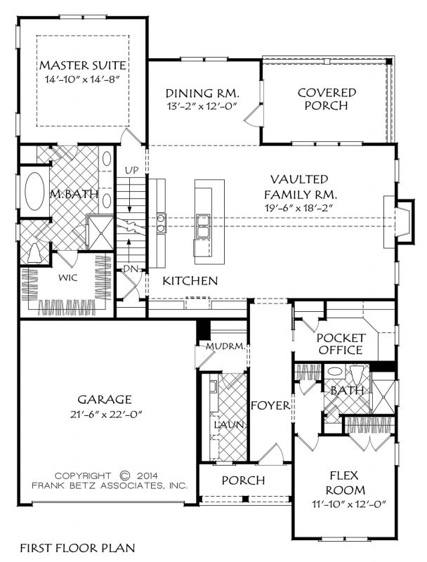 CAULFIELD House  Floor Plan  Frank  Betz  Associates