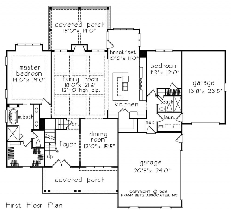  STATESBORO  House  Floor Plan  Frank Betz Associates