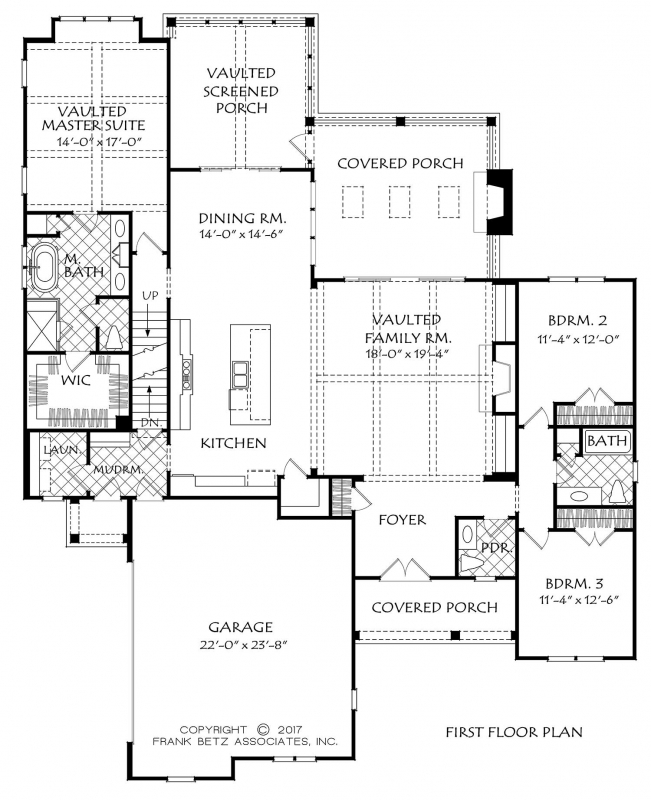 HICKORY FLAT House Floor Plan Frank Betz Associates