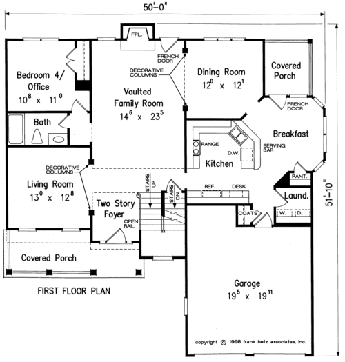 BROOKWOOD House Floor Plan Frank Betz Associates