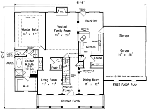 CHARTWELL House Floor Plan Frank Betz Associates