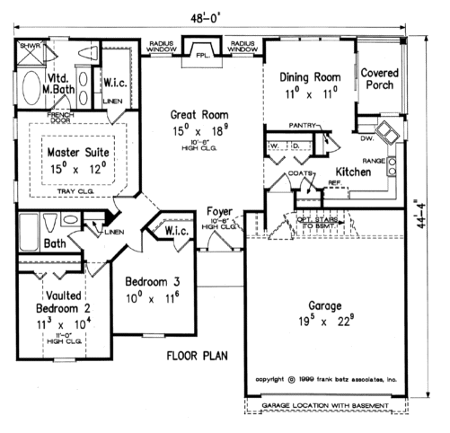 GALLAGHER House Floor Plan Frank Betz Associates