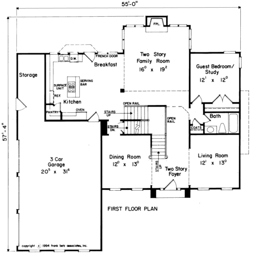 JESSICA House Floor Plan Frank Betz Associates