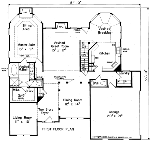 LASALLE House Floor Plan Frank Betz Associates