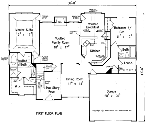 SAVOY House Floor Plan | Frank Betz Associates SAVOY House Floor Plan | Frank Betz Associates